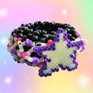 Glow In The Dark Star Perler Kandi Cuff